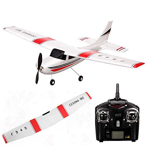 efaso WLToys F949 3-Kanal 2,4 GHz RC Flugzeug Cessna-182 - Robustes EPO-Material, komplett RTF + zusätzliche Tragfläche von efaso