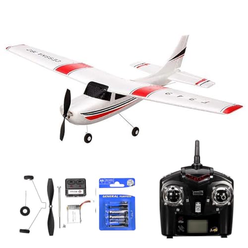 efaso WLToys F949S 3-Kanal 2,4 GHz RC Flugzeug Cessna-182 Robustes EPO-Material, komplett RTF mit Batterien für Fernsteuerung von efaso