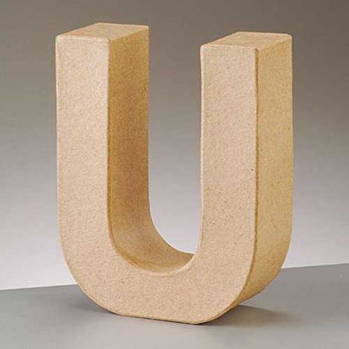 Papp Art Buchstabe "U" 10 x 8 x 3 cm von efco