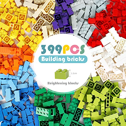 ekuzi 399 Basic Bausteine Box,Auswahl an Klassischen Bausteinen,Füllpackungen kompatibel mit Lego Steine und Classic - Geschenk für Jungen und Mädchen ab 6 Jahren von ekuzi