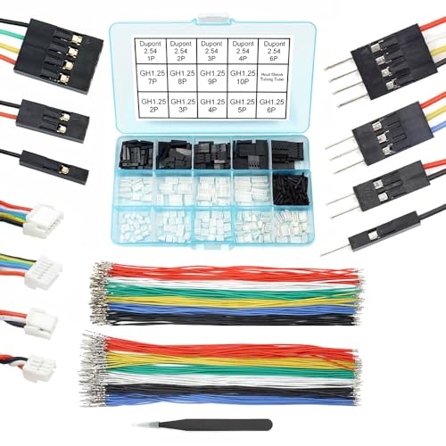 GH Connectors to Dupont 2.54 Pre-Crimped Cables and Connectors Kit Compatible with JST GH 1.25mm for Pixhawk Cube 6C 6X Pixhawk4 20cm Silicone Wire von elechawk