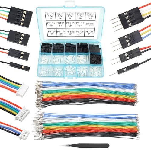 PB1.25 auf Dupont 2,54 mm Stecker und Kabel-Set, kompatibel mit Molex PicoBlade 1,25 mm Pitch-Steckern, 20 cm Drähten für Pixhawk2.4.8 von elechawk