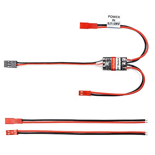 RC Ferngesteuertes AUX ON/OFF Elektronisches Schalter Relais für Auto LKW Boot LED Licht Drohne (8A) von elechawk