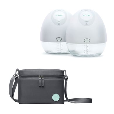 elvie pump Doppelmilchpumpe elektrisch plus GRATIS Tragetasche 3 in 1 von elvie pump