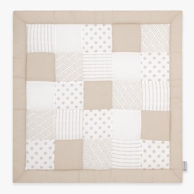 emma & noah Krabbeldecke Patchwork Essential Beige 120 x 120 cm von emma & noah