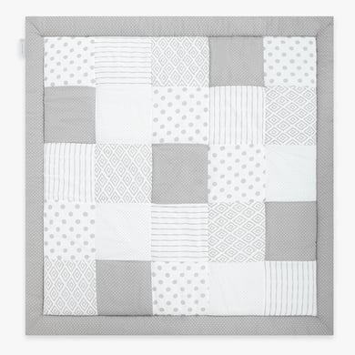 emma & noah Krabbeldecke Patchwork Essential Grau 120 x 120 cm von emma & noah