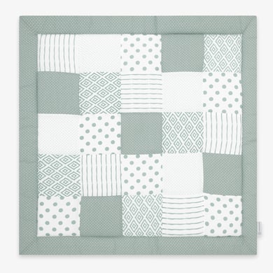 emma & noah Krabbeldecke Patchwork Essential Mint 140 x 140 cm von emma & noah