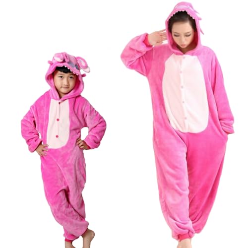 Emmarcon Unisex-Tierpyjama für Erwachsene und Kinder, Winter-Einteiler-Pyjama aus Flanell, weich und warm, ideal für Halloween, Karneval und Weihnachten. stRO/XL von emmarcon