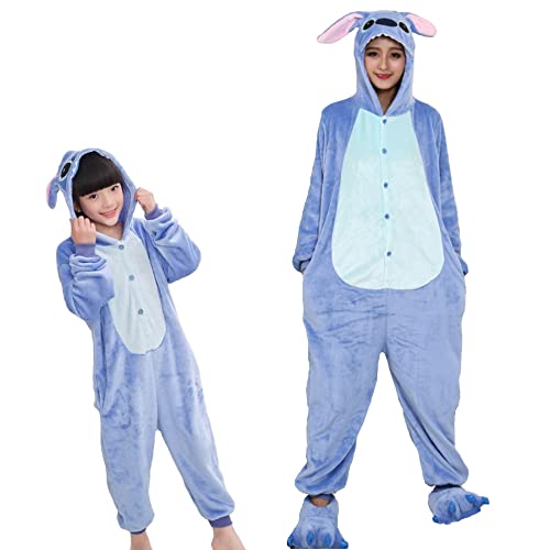 Emmarcon Unisex-Tierpyjama für Erwachsene und Kinder, Winter-Einteiler-Pyjama aus Flanell, weich und warm, ideal für Halloween, Karneval und Weihnachten. Stit-L von emmarcon