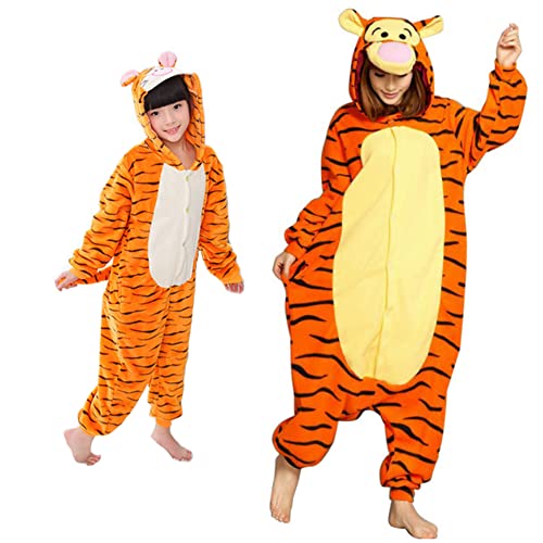 Heißes Unisex-Kostüm für Karneval und Halloween, Cosplay Zoo, Einheitsgröße orange Tiger Small von emmarcon