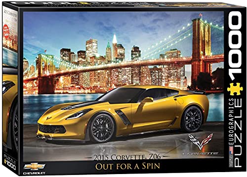 Corvette Z 06 in New York - 1000 Teile Puzzle im Format 68x48 cm von empireposter