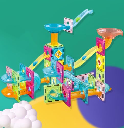 Magnetische Bausteine Magnete Kinderspielzeug Magnetische Fliesen Bausteine STEM Montessori Magnet Spielzeug Geschenk für 3+ Jahre alte Jungen Mädchen von eners