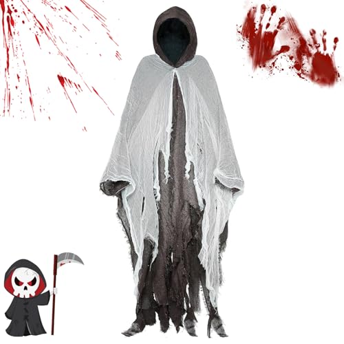 terroristen kostüm,Gespenst Kostüm Erwachsene,halloween Geister Kostüm Erwachsene,halloween Kostüm Damen Gruselig,Halloween Umhang Mit Kapuze,gruseliger Halloween-umhang, Unisex-halloween-umhänge von enseak