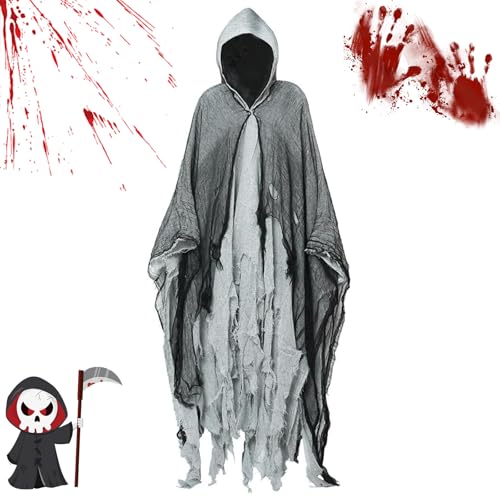 terroristen kostüm,Gespenst Kostüm Erwachsene,halloween Geister Kostüm Erwachsene,halloween Kostüm Damen Gruselig,Halloween Umhang Mit Kapuze,gruseliger Halloween-umhang, Unisex-halloween-umhänge von enseak