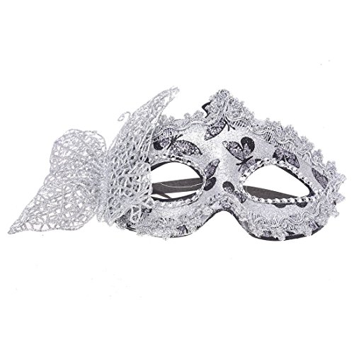 ensecoo Venezianische Maske Venedig Karneval Plastik Halloween Performance Silber von ensecoo