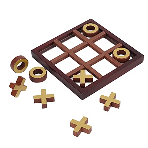 XO Toe Game, hölzernen klassisches Familienbrettspiel Interaktive Puzzle Tabletop Strategie Couchtischdekor für Kinder Erwachsene XO Toe Game, hölzernen klassisches Familienbrettspiel Interaktive Puzzle Tabletop Strategie Couchtischdekor für Kinder Erwachsene von equlup