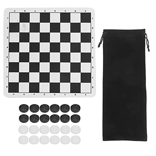 Zusammenklappbare Checkers Set, 9,5 -Zoll -Entwürfe Schach Set Folding Chessboard Checkers Board tragbares Bildungsspiel für Kinder für Kinder Erwachsene Spielzeug von equlup