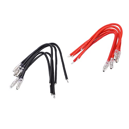 equlup 10 Stück RC-Motorkabel, Bürstenmotor-Anschluss-Verlängerungskabel, zuverlässiges, weiches RC-Bürstenmotor-Verlängerungskabel für Bürstenmotor von equlup