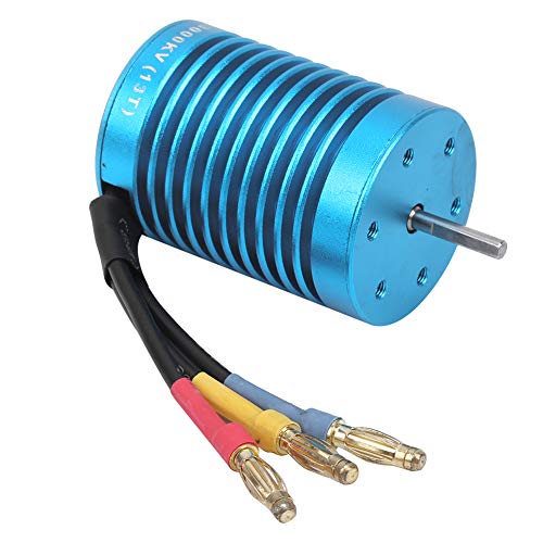 equlup 13T 3000KV Bürstenloser Motor, 65 x 36 mm/2,6 x 1,4 Zoll 820 W ESC 13T 4-poliger RC-Motor 1/10 RC-Auto-Upgrade-Zubehör von equlup