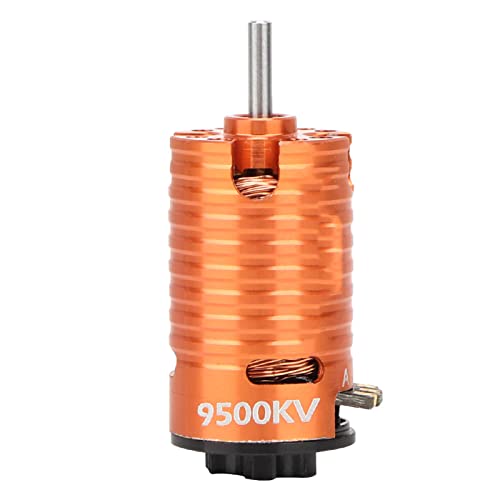 equlup 2 Pole 9500KV bürstenloser Motor, digitaler bürstenloser Motor mit Metallwellensensor, 3,7 cm/1,5 Zoll Automodellzubehör für 1/24 1/28 RC-Modellauto von equlup