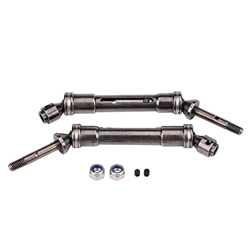 equlup 2-teiliges hinteres Antriebswellen-Set, Metall-hinteres Antriebswellen-Set, verstellbar, 115–138 mm, Auto-RC-Upgrade-Teil für 1/10 Short Truck SLA017 SLA018 RC-Auto von equlup