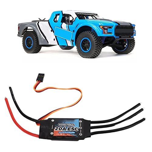 equlup 20A RC bürstloser Motor Elektrikdrehzahl Controller Esc, bidirektionale schnelle Reaktion bürstenlose elektronische Geschwindigkeitskontrolle RC -Auto Fernbedienungsboot von equlup