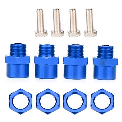 equlup 23 X 17 Mm/0,9 X 0,7 Zoll Sechskantnabenadapter, Radsechskantverlängerungs-Konvertierungsadapter Beadlock-Felgenzubehör Für D4 HSP 94123 1/10 Auto(Blau) von equlup