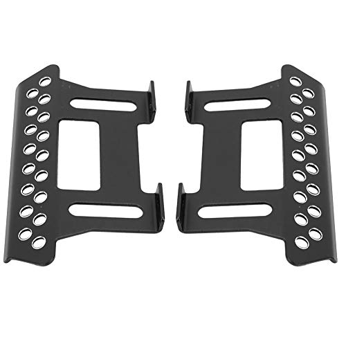 equlup 2pcs Aluminiumlegierung Seitenpedal -Rock -Schieberegler Schritt Running Boards Fußplatten Ersatzteile RC Stufen RC -Auto -Pedale RC -Seitenplatine für SCX10 1/10 RC -Auto (Schwarz) von equlup