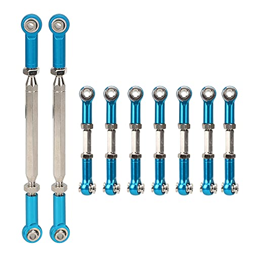 equlup 9-teiliges RC-Stab-Lenkgestänge, Spurstangen-Set aus Aluminiumlegierung für WL Toys 1/10-K949, Servo-Verbindungsstange, RC-Auto-Spielzeugzubehör von equlup