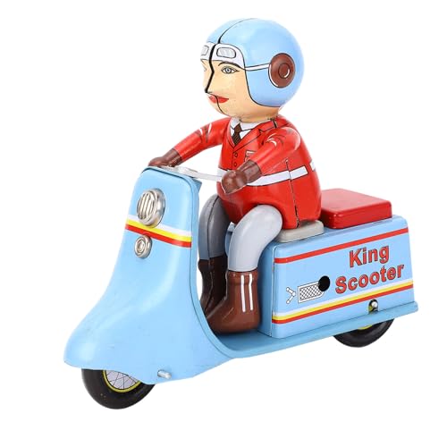 equlup Clockwork Scooter Motorrad, Retro -Uhrwerk Spielzeugmotorrad Mechanische Spielzeugkollektion für Erwachsene Winden Sie Spielzeugstange Dekoration von equlup