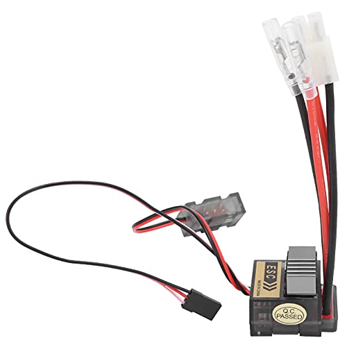 equlup ESC RC-Bürstenregler, 7,2-16 V ESC Elektronischer Geschwindigkeitsregler Hochspannungs-Zweiwege-Geschwindigkeitsregler für RC-Car-Boote von equlup