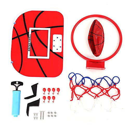 equlup Mini-Basketballplatte, Mini-Wand-Basketballtor aus Kunststoff, verstellbares Basketball-Dekomprimierungsspiel-Gadget-Spielzeug für Büro, Schlafzimmer (Right Angle Hook) von equlup