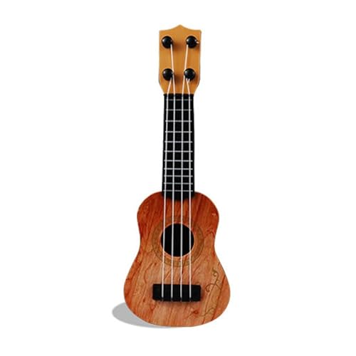 equlup Mini-Gitarrenspielzeug, Kinder-Gitarrenspielzeug, Simulationsspielspielzeug aus Kunststoff, Kinder-Gutair-Musikspielzeug, klassisches Ukulele-Gitarren-Musikinstrument für (Ohne Graffiti) von equlup