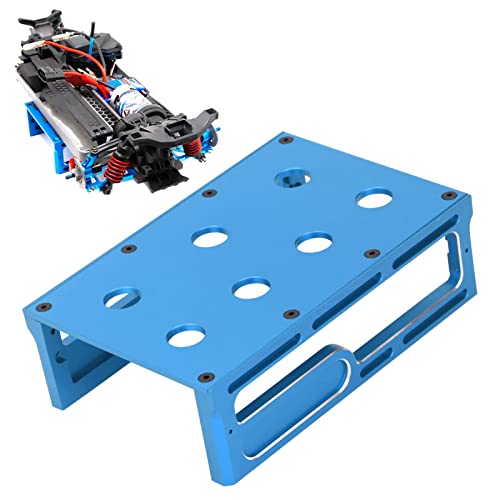 equlup RC-Auto-Arbeitsständer, 5,7 x 3,9 x 1,9 Zoll, Aluminiumlegierung, RC-Autozubehör, Reparaturarbeitsplatz für SCX10 D90 1/8 1/10 Scales RC Car Truck (Blau) von equlup