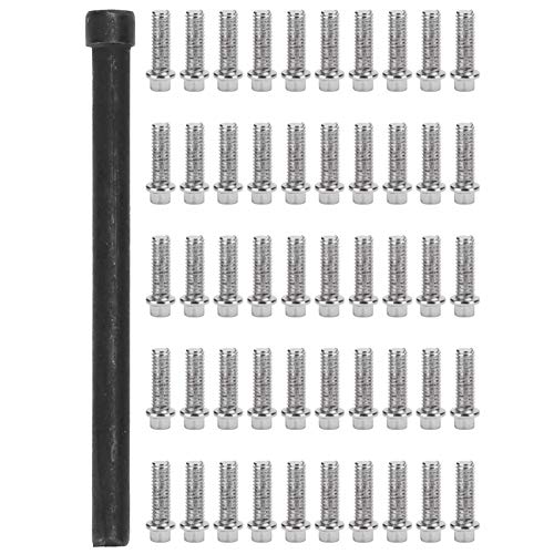 equlup RC-Auto-Schraube, 50 Stück RC-Auto-Radfelgen-Nabenschrauben, Edelstahl-Schrauben, Hardware-Befestigungselemente, RC-Schrauben-Set, Schrauben-Sortiment-Set für 1/10 RC-Raupenwagen (M2,5) von equlup