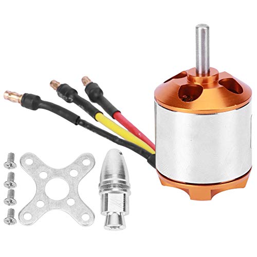 equlup RC-Bürstenloser Motor, 27,8 x mm/1,1 x 1,3 Zoll Bürstenloser Motor für RC-Befestigungsflügel-Quadrocopter-Drohnenteile-Zubehör (A2217 1100KV) von equlup