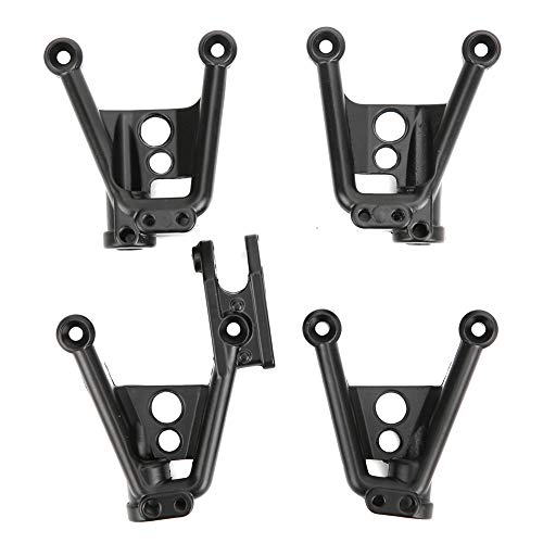 equlup RC Car Shock Tower, 4 Stück CNC Metall Schwarz RC Shock Damper Towers Halterung für SCX10 II 90046 90047 1/10 RC Crawler Car von equlup