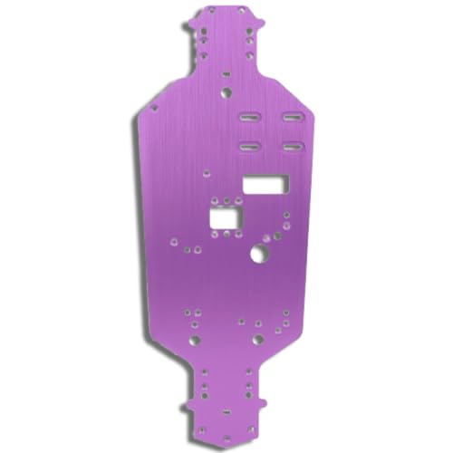 equlup RC-Chassis, 335 x 125 mm RC Drift Racing Chassis Aluminiumlegierung Chassis Bodenplatte Ersatz-Upgrade-Teile für 94122 1/10 RC Car (Purple) von equlup