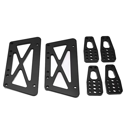 equlup RC-Chassis-Platte, Aluminiumlegierung RC-Chassis-Hebeplatten-Set RC-Unterfahrplatten-Schraubenmutter-Kit für Axial SCX10 1/10 RC Crawler-Autoteile (Schwarz) von equlup