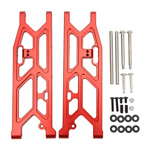 equlup RC-Hinterradaufhängungsarm, Aluminiumlegierung, hochfeste RC-Car-Hinterradschwinge, RC-Car-Hinterradschwingen-Upgrade-Teil für 1/7 1/8 RC-Fahrzeug-Fernautos (Red) von equlup