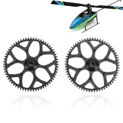 equlup RC-Hubschrauber-Zahnradsatz, 2 Stück Wltoys V911S XK K110 XK K110S RC-Hubschrauber-Zahnradsatz aus Kunststoff Original-Zahnradsatz für RC-Hubschrauberteile von equlup