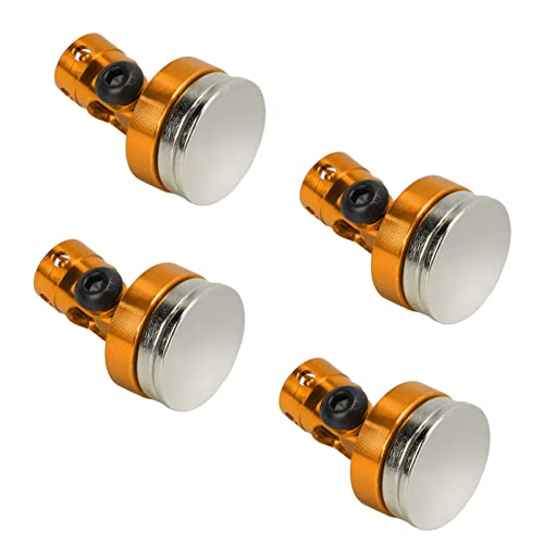 equlup RC Magnetischer Karosseriepfosten, 4 Stück Aluminiumlegierung RC Auto Unsichtbare Karosseriepfostenhalterung für 1/8 1/10 SCX10 ferngesteuertes Fahrzeug (Orange) von equlup