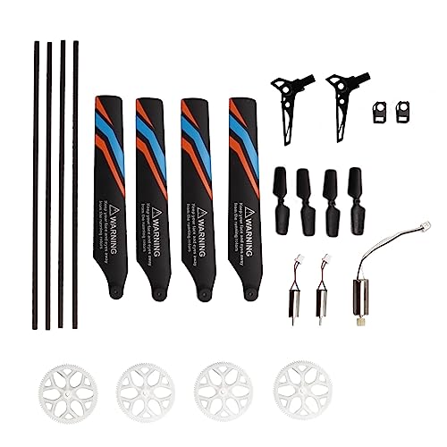 equlup RC-Rotorblattpropeller, Hubschrauber-Vollersatzteile-Set mit 7 Zubehörteilen, Hauptblattpropeller-Reparaturteile für XK K127 RC-Flugzeuge von equlup