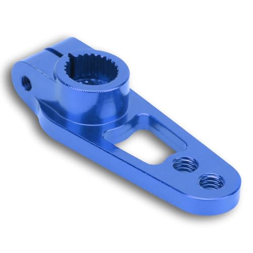 equlup RC-Servoarm, 25T Lenkgetriebearm, Servoarm-Zubehör, Ersatzteil, Hörner, Gewinde, Metall-Lenkarm für 1/8 1/10 RC-Auto (Blue) von equlup