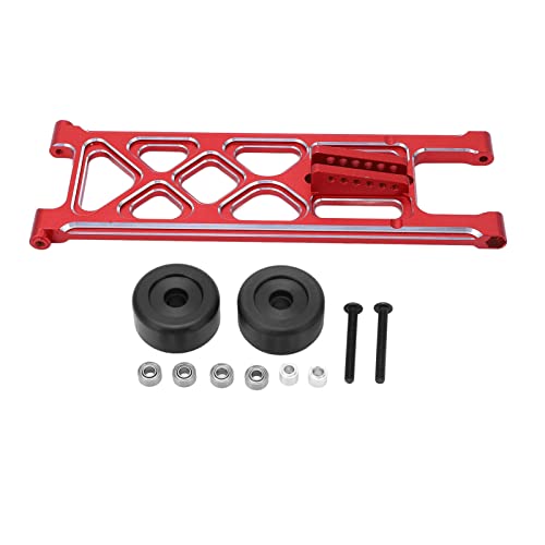 equlup RC Wheelie Bar, Aluminiumlegierung Race Wheelie Bar Set Wheelie Bar Kit Heckrad Head Up Wheel Upgrades Teil für 1/10 22S 2WD Drag Car (Rot) von equlup