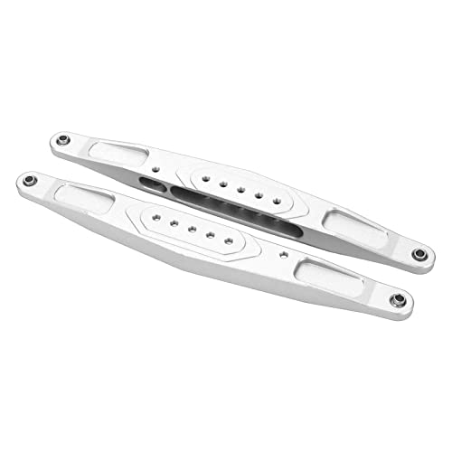 equlup RC hinterer unterer Längslenker, 2 Stück RC hinterer unterer Längslenker Aluminiumlegierung Hochfestes RC hinteres Längslenker-Untergestänge für 1/10 RC-Auto (Silber) von equlup