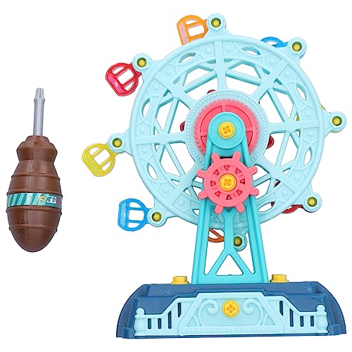 equlup Riesenrad-Bauspielzeug, rotierendes Riesenrad-Baustein-Set, DIY-Park-Gebäude-Bauspielzeug für Kinder, Geschenk von equlup