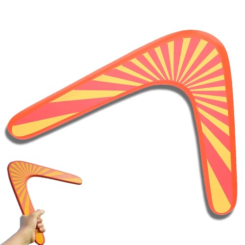 equlup Wooden Returning Boomerang, V -Form handgefertigtes Boomerang Manöver Dart 33x30cm/13x11.8in Outdoor Games Sport Toy für Kinder Erwachsene von equlup