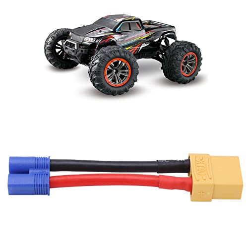 equlup XT90-Buchse auf EC3-Stecker, 92 mm/3,6 Zoll 12 AWG, professioneller XT90-Stecker, EC3-Stecker-Adapter, ESC-Zubehör für RC-Car-Flugzeugschiffe von equlup