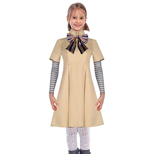 ereqeip M3GAN Kostü, M3GAN Movie Doll Cosplay Outfits Kleid, Krawattenanzüge für Halloween Karneval für Mädchen Frauen von ereqeip